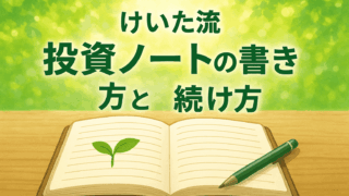 けいた流 投資ノートの書き方と続け方